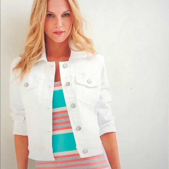 Tommy Bahama Jackets & Coats Tommy Bahama Afton White Denim Jacket